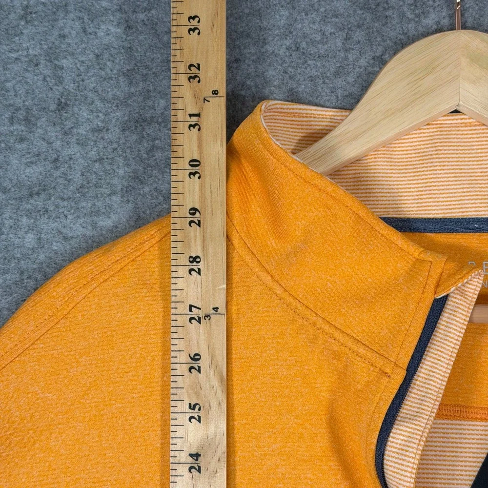 Maelreg Golf Performance Pullover 1/4 Zip Orange Melange Mens XL Wicking Stretch